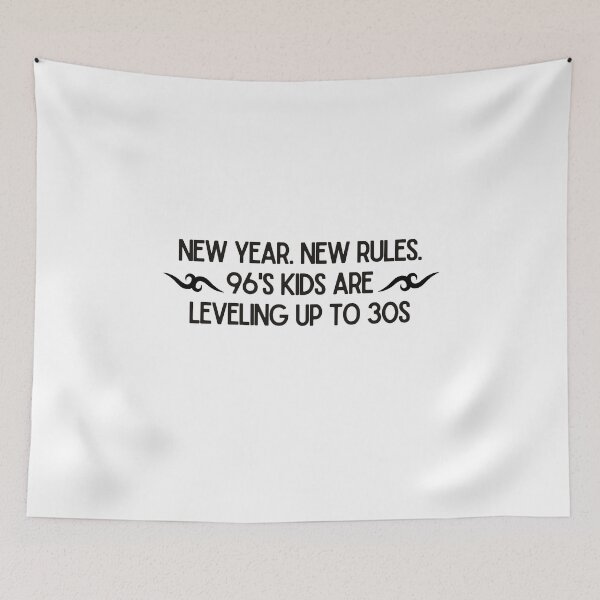 Item preview, New Year New Rules 96’s Kids Leveling Up to 30s – Funny 1996 Birthday Quote Design designed and sold by luckyhue.