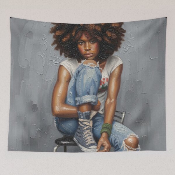 Item preview, Afro-Vibe Collective: Rebel Heart & Vintage Denim | Afro Power and Street Style designed and sold by Art's Diner.