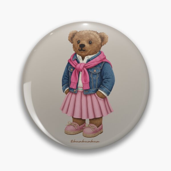Item preview, Cute Pink Preppy Old Money Teddy Bear designed and sold by BUABUABUA.