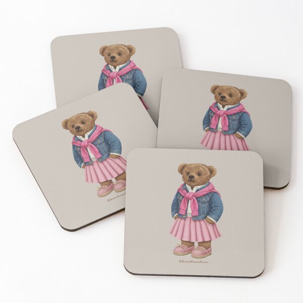 Item preview, Cute Pink Preppy Old Money Teddy Bear designed and sold by BUABUABUA.