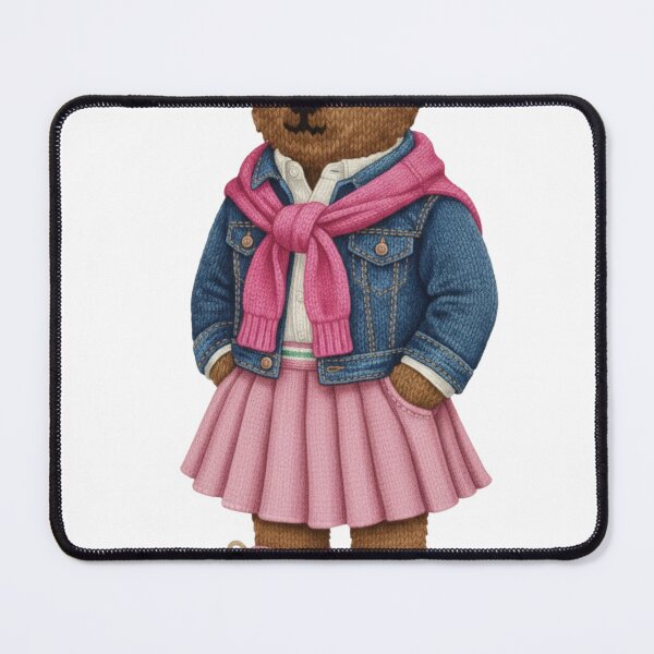 Item preview, Cute Pink Preppy Old Money Teddy Bear designed and sold by BUABUABUA.