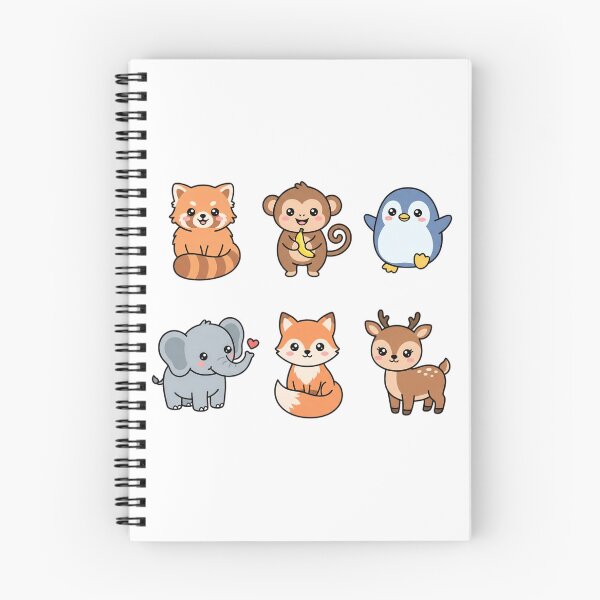 Artikelvorschau, Niedlicher Kawaii-Tierfreunde-Vektor-Stickerbogen entworfen und verkauft von DenBox.