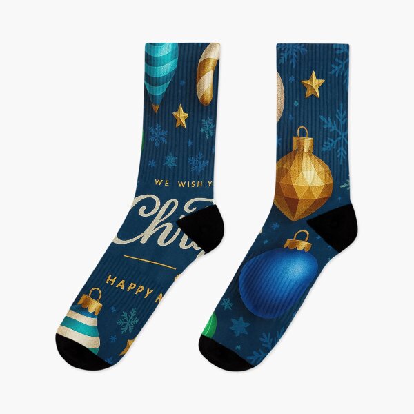Item preview, Modern Blue & Gold Merry Christmas Poster designed and sold by Gold Turtle  Lina.