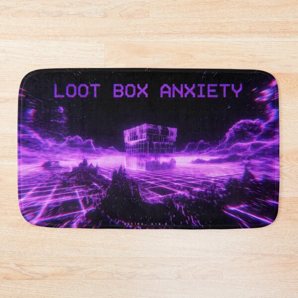 Item preview, Loot Box Anxiety Cyberpunk Neon Grid Gaming Culture Design designed and sold by SplashTastic.