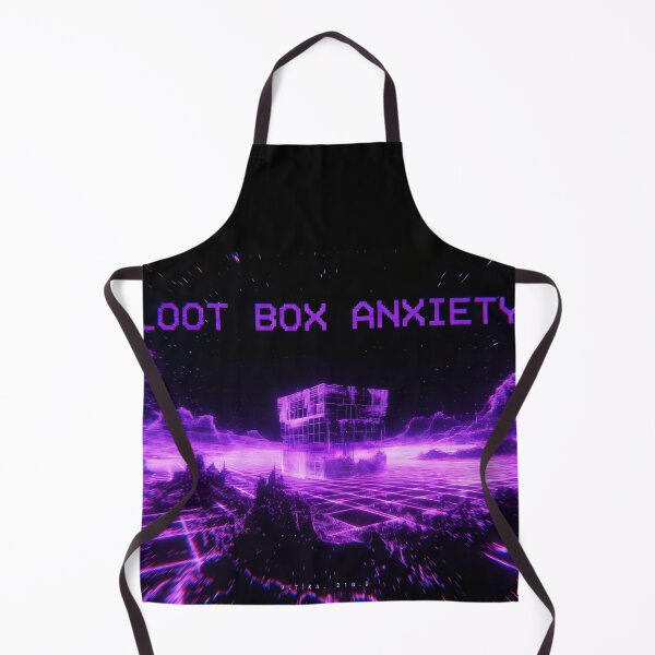 Item preview, Loot Box Anxiety Cyberpunk Neon Grid Gaming Culture Design designed and sold by SplashTastic.