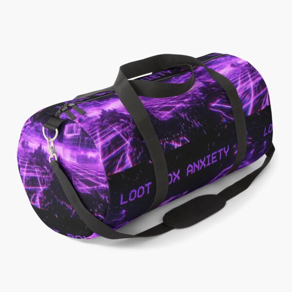 Item preview, Loot Box Anxiety Cyberpunk Neon Grid Gaming Culture Design designed and sold by SplashTastic.