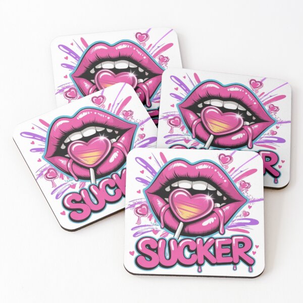 Item preview, Sucker Neon Lips T-Shirt – Bold Pop Art Lollipop Design for Festival Fans & Gift Buyers designed and sold by GemBob Creations.