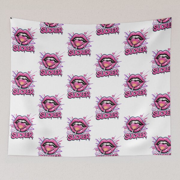Item preview, Sucker Neon Lips T-Shirt – Bold Pop Art Lollipop Design for Festival Fans & Gift Buyers designed and sold by GemBob Creations.