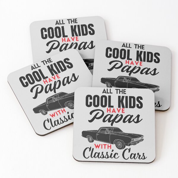 Item preview, **Cool Kids Have Papas With Classic Cars Black Text designed and sold by Searching ideas.