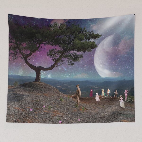 Item preview, The eclectic gang hang out, in retro space collage designed and sold by helengarvey.