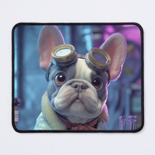 Item preview, Adventurous Bulldog in a Lab designed and sold by Sepia Sparrow Studio.