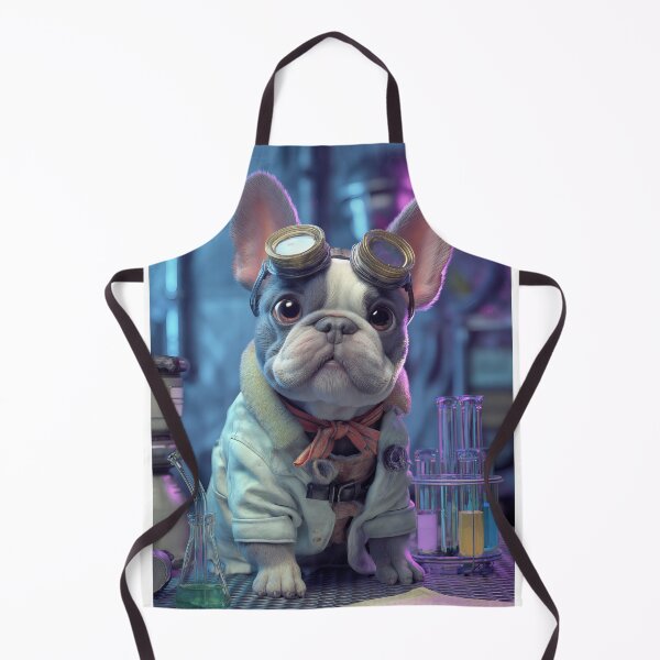 Item preview, Adventurous Bulldog in a Lab designed and sold by Sepia Sparrow Studio.