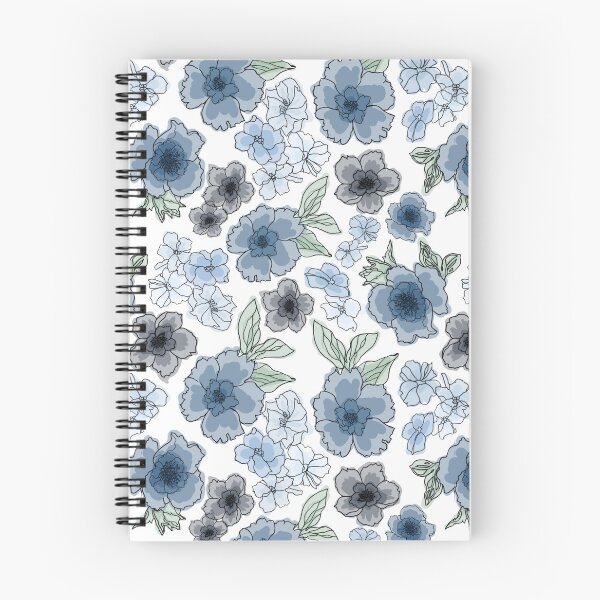 Item preview, Blue watercolor flower pattern designed and sold by Haasart.