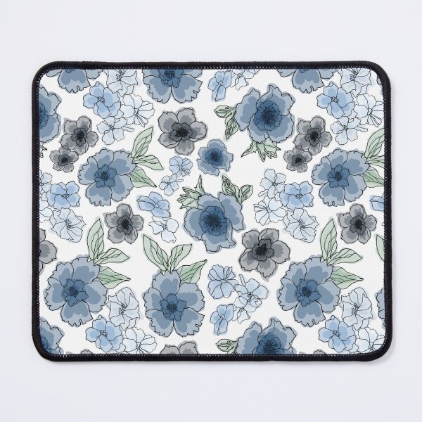 Item preview, Blue watercolor flower pattern designed and sold by Haasart.