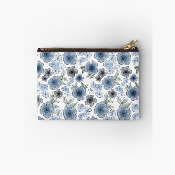 Item preview, Blue watercolor flower pattern designed and sold by Haasart.