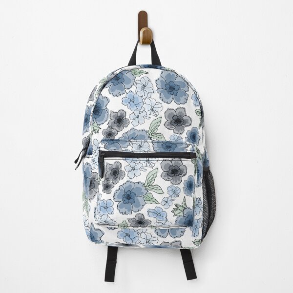 Item preview, Blue watercolor flower pattern designed and sold by Haasart.