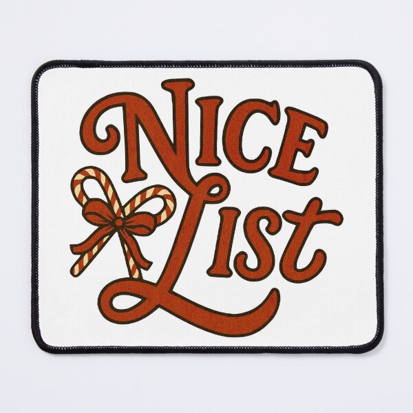 Item preview, Nice List – Retro Christmas Design designed and sold by Dennis' Creative Corner.
