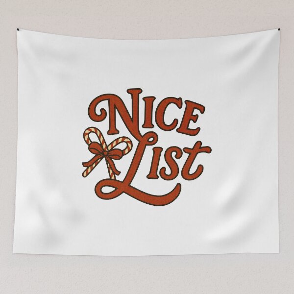 Item preview, Nice List – Retro Christmas Design designed and sold by Dennis' Creative Corner.