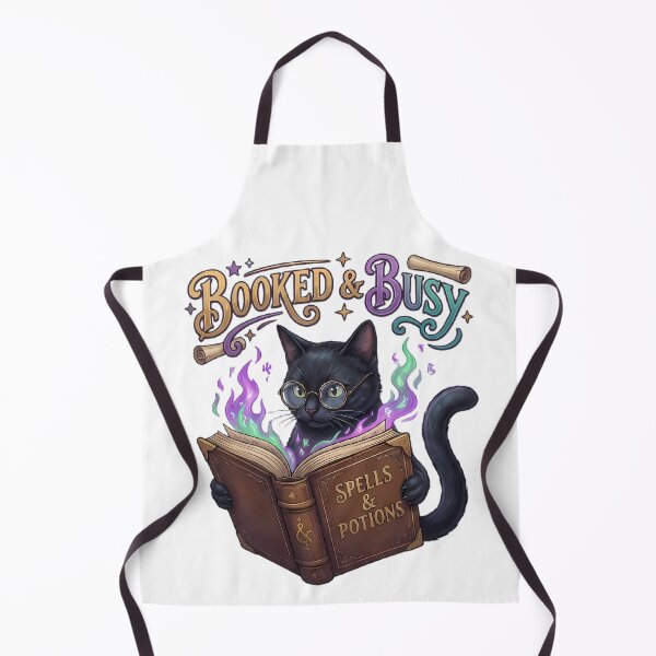 Item preview, Booked and Busy - Cute Black Cat Reading Magic Spell Book designed and sold by TobaGallery868.