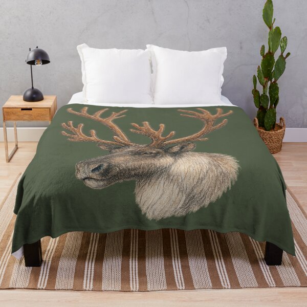 Item preview, Realistic Reindeer - Caribou Wildlife Art - Colored Pencil Style designed and sold by JOANNASKAH.