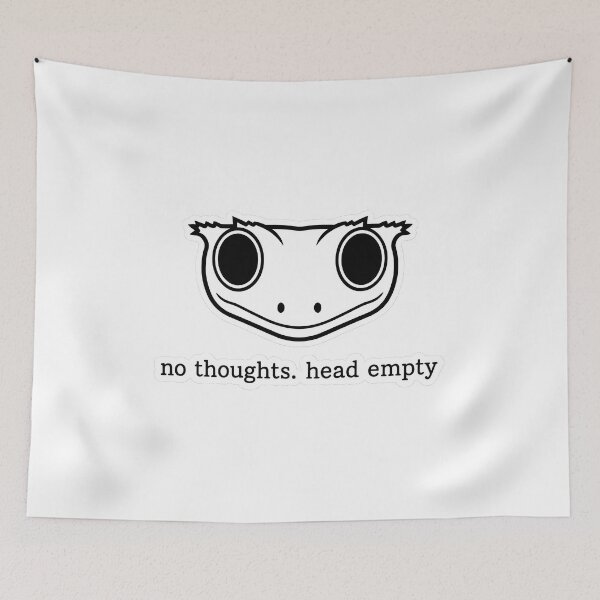 Item preview, The Crested Gecko "No Thoughts" designed and sold by HelixPedia.