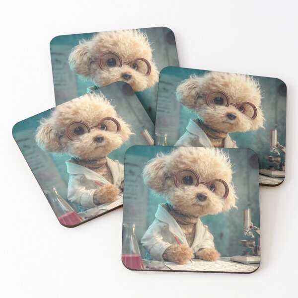 Item preview, Poodle Scientist at Work designed and sold by Sepia Sparrow Studio.