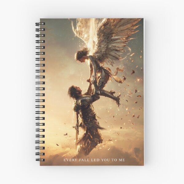 Item preview, Every Fall Led You to Me | Fantasy Warrior and Angel Art Print designed and sold by VisionaryVeils.