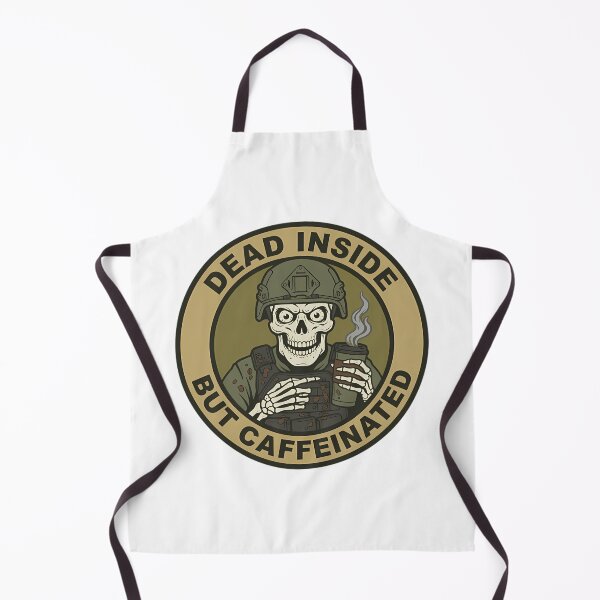 Item preview, Dead Inside But Caffeinated Skeleton Soldier Coffee Lover designed and sold by Mason-Pride.
