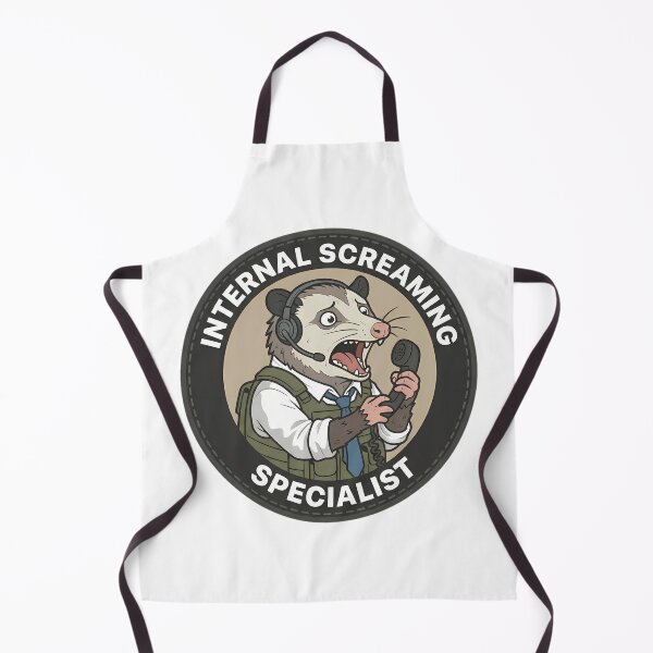 Item preview, Funny Internal Screaming Specialist Opossum - Customer Service Badge designed and sold by Mason-Pride.