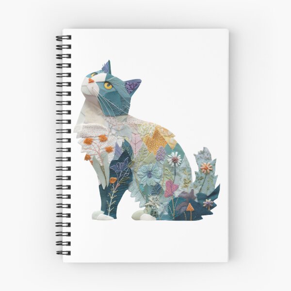 Item preview, Floral Patchwork Cat for Cat Lovers designed and sold by WitsandWonders.