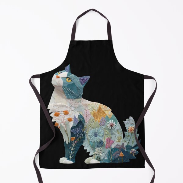 Item preview, Floral Patchwork Cat for Cat Lovers designed and sold by WitsandWonders.