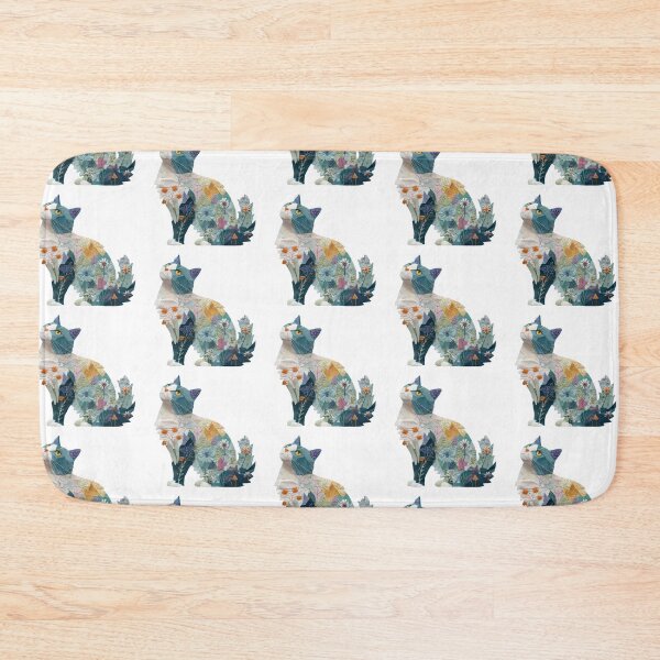 Item preview, Floral Patchwork Cat for Cat Lovers designed and sold by WitsandWonders.