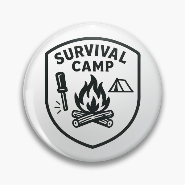 Item preview, Survival Camp Badge designed and sold by Tactical Override.