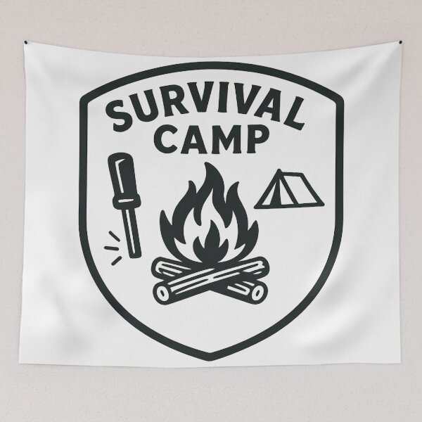 Item preview, Survival Camp Badge designed and sold by Tactical Override.