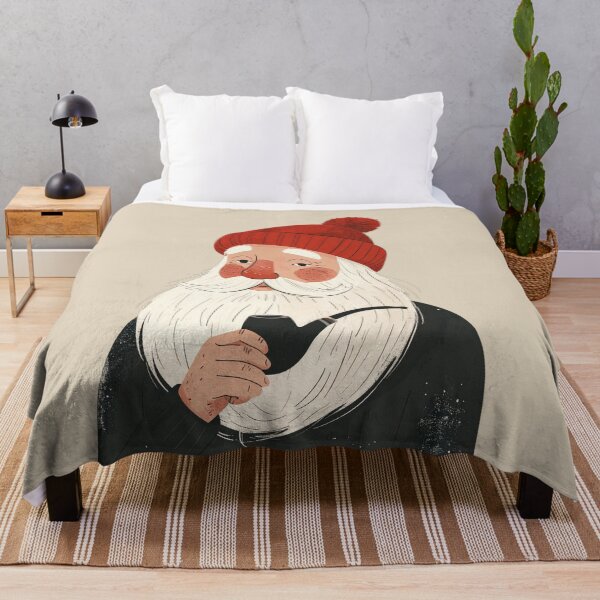 Item preview, Cozy Santa with Winter Pipe Illustration designed and sold by yara.lahdo.