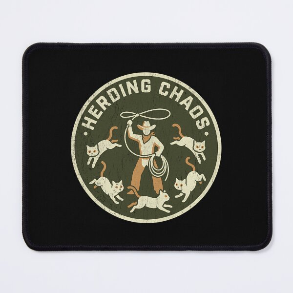 Item preview, Herding Chaos Funny Cat Herder Cowboy Retro Western designed and sold by Mason-Pride.