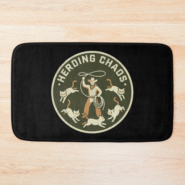 Item preview, Herding Chaos Funny Cat Herder Cowboy Retro Western designed and sold by Mason-Pride.