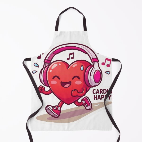 Item preview, Happy Heart Running With Headphones Cardio Health designed and sold by Bmd4Fitness.