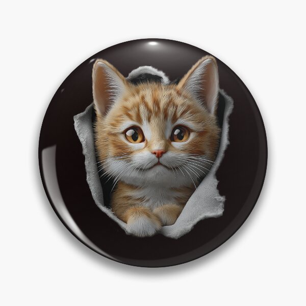 Item preview, Hello Kitten Peeking Through Fabric designed and sold by Rocky Mountain Artistry.