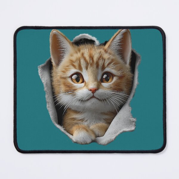 Item preview, Hello Kitten Peeking Through Fabric designed and sold by Rocky Mountain Artistry.