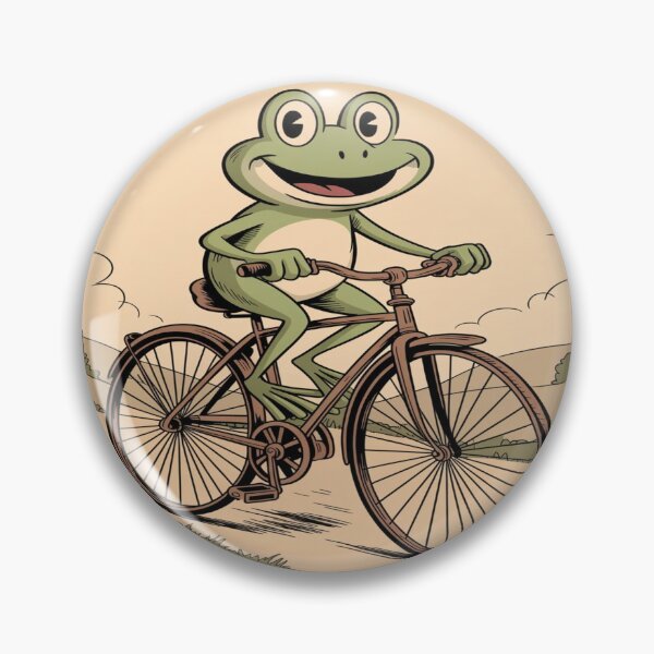 Item preview, A vintage frog riding a bike designed and sold by michplante60.
