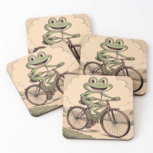 Item preview, A vintage frog riding a bike designed and sold by michplante60.