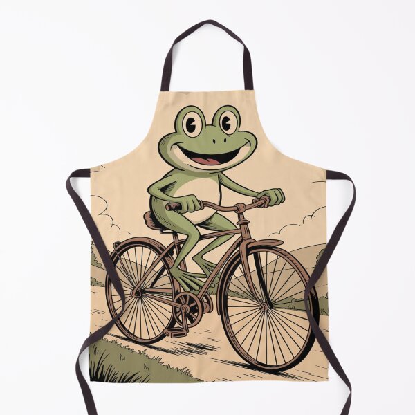Item preview, A vintage frog riding a bike designed and sold by michplante60.