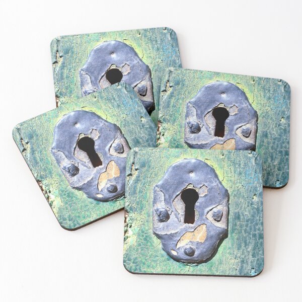 Item preview, Vintage Keyhole on Cracked Green Door - Rustic Patina Texture designed and sold by Clavivs.