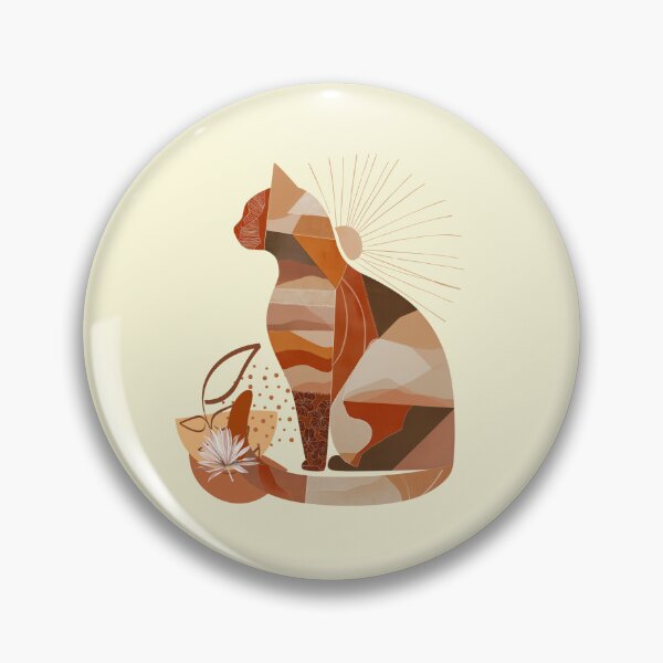 Item preview, Boho Patchwork Cat with Retro Twist designed and sold by WitsandWonders.