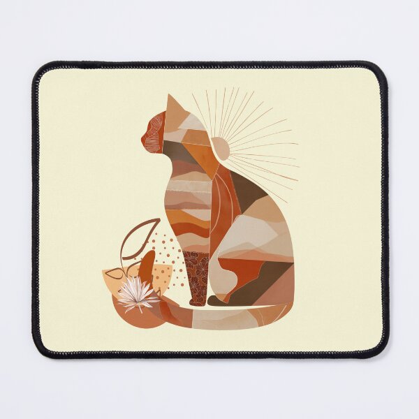 Item preview, Boho Patchwork Cat with Retro Twist designed and sold by WitsandWonders.