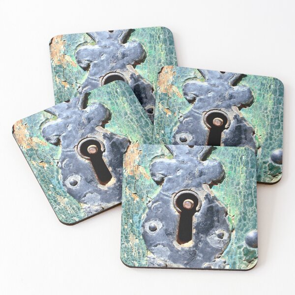 Item preview, Emerald Teal Patina Antique Keyhole Lock designed and sold by Clavivs.