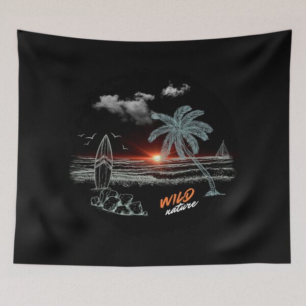 Item preview, A beach at sunset- gift for surfers, wild nature designed and sold by Lovelalaland.