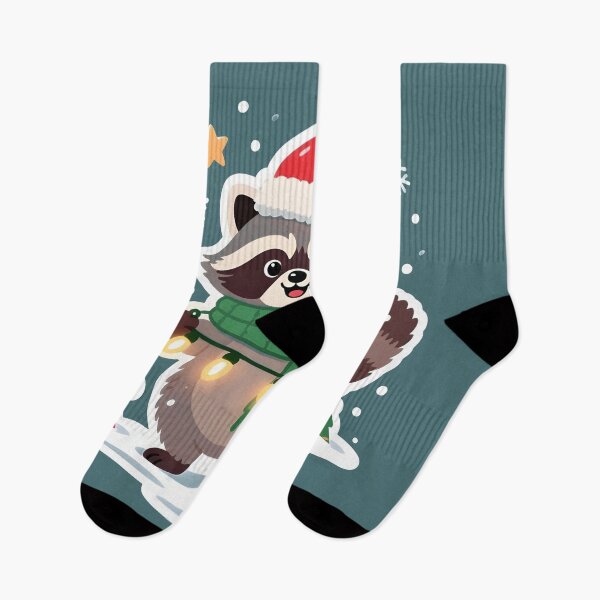 Item preview, Cute Christmas Raccoon Shirt – Festive Holiday Raccoon Design – Adorable Winter Animal Tee designed and sold by Uglyandcute.