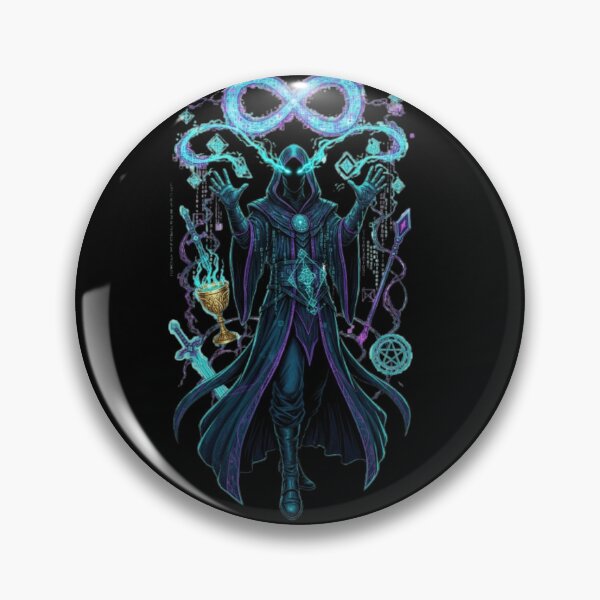 Artikelvorschau, Cyber Wizard Tarot – Futuristischer digitaler Magier entworfen und verkauft von trend-forge.